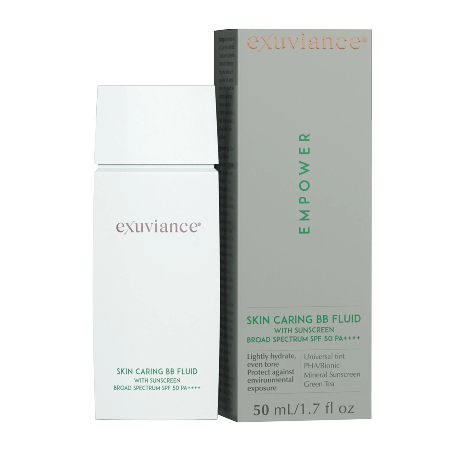 Exuviance Skin Caring BB Fluid SPF 50 PA ++++ (formerly Sheer Daily Protector SPF 50) (50 Ml / 1.7 Fl Oz) 4 Exuviance Skin Caring BB Fluid SPF 50 PA ++++ (formerly Sheer Daily Protector SPF 50) (50 Ml / 1.7 Fl Oz) - Image 2