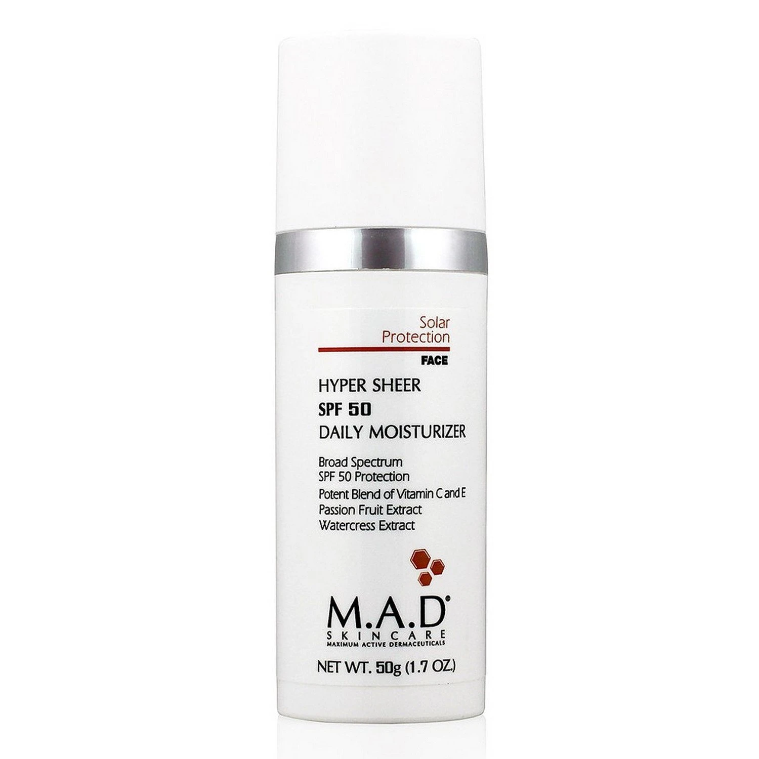 M.A.D SKINCARE Hyper Sheer SPF 50 Daily Moisturizer (50 G / 1.7 Oz) 3 M.A.D SKINCARE Hyper Sheer SPF 50 Daily Moisturizer (50 G / 1.7 Oz)