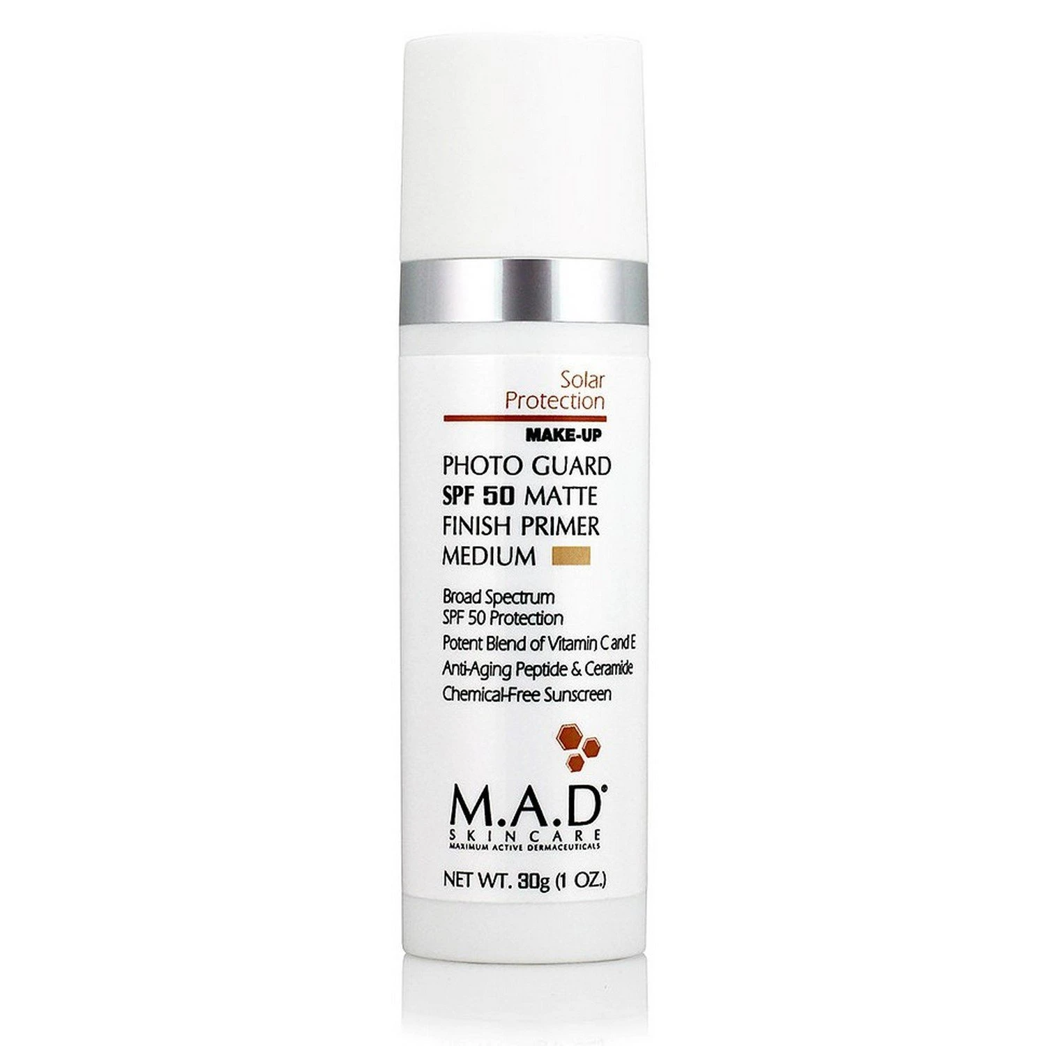 M.A.D SKINCARE Photo Guard SPF 50 Matte Finish Primer - Medium (30 G / 1.0 Oz) 3 M.A.D SKINCARE Photo Guard SPF 50 Matte Finish Primer - Medium (30 G / 1.0 Oz)