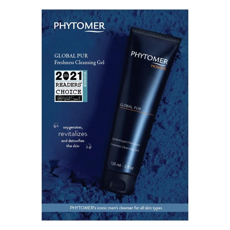 Phytomer GLOBAL PUR Freshness Cleansing Gel (5 Oz / 150 Ml) (for Men) 4 Phytomer GLOBAL PUR Freshness Cleansing Gel (5 Oz / 150 Ml) (for Men) - Image 2
