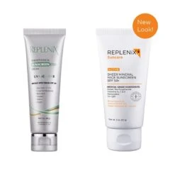 REPLENIX Sheer Mineral Face Sunscreen SPF 50+ (formerly Known As REPLENIX Sheer Physical Sunscreen SPF 50+ Cream) (2.0 Oz / 60 G) -PureVita Store RPXV190602 oldvsnew 1