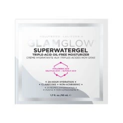 GlamGlow SUPERWATERGEL Triple-Acid Oil-Free Moisturizer (1.7 Fl Oz / 50 Ml) 7 GlamGlow SUPERWATERGEL Triple-Acid Oil-Free Moisturizer (1.7 Fl Oz / 50 Ml) -PureVita Store glgv190026 box