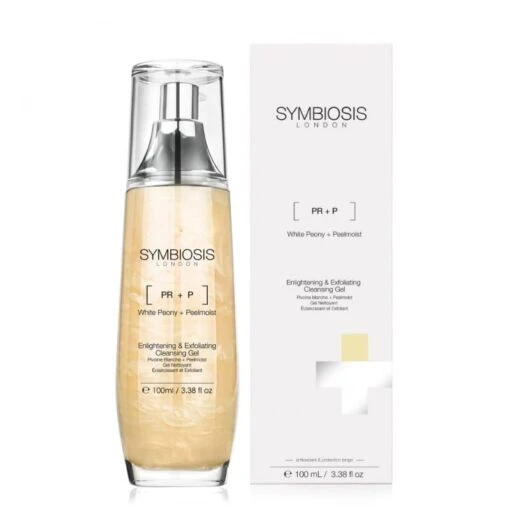 SYMBIOSIS [White Peony + Peelmoist] Enlightening & Exfoliating Cleansing Gel (100 Ml / 3.38 Fl Oz)