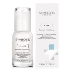 SYMBIOSIS [Peelmoist + White Peony] Lightening & Comfort Exfoliating Duo Moisturiser (45 Ml / 1.52 Fl Oz)